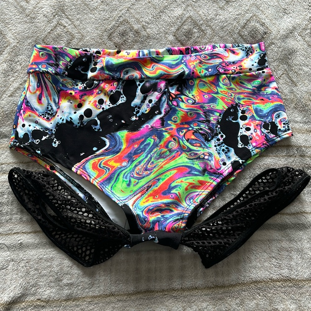 iHeartRaves Liquid Tripp Fishnet Garter Bottoms